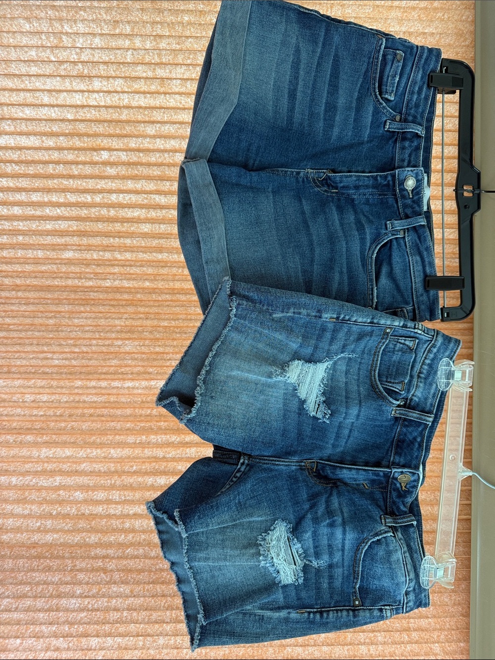 Vigoss Level 99 Women's Dark Blue Denim Ripped Shorts lot of 2 Size 27
